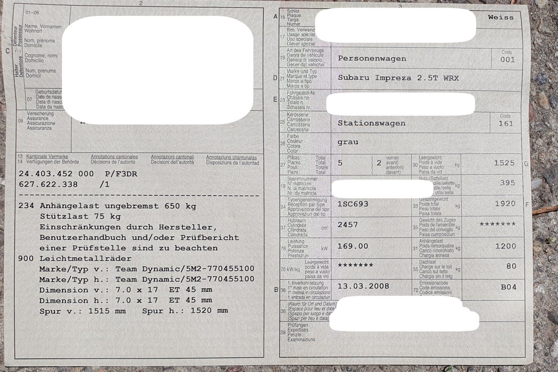 Cerchioni: Felgensatz Team Dynamics 7x17 – Usato da Heimenschwand venduto da jue_w5y7 5