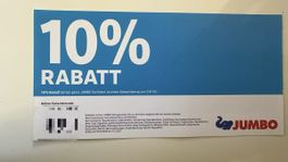 JUMBO 10% Rabattgutschein ab CHF 50 – gültig bis 17.02.2027