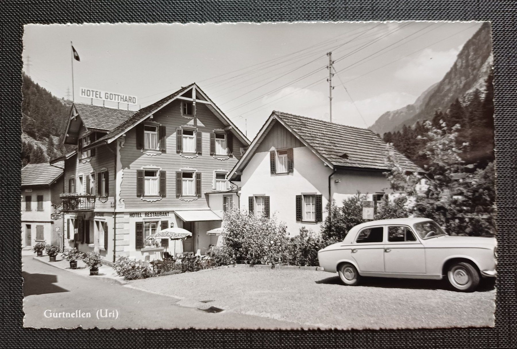 Ansichtskarten: AK Hotel Gotthard GURTNELLEN Oldtimer um 1950 – Gebraucht aus Brittnau von simionius