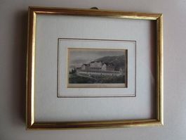Stahlstich um 1855 - Le bains frois au Rigi