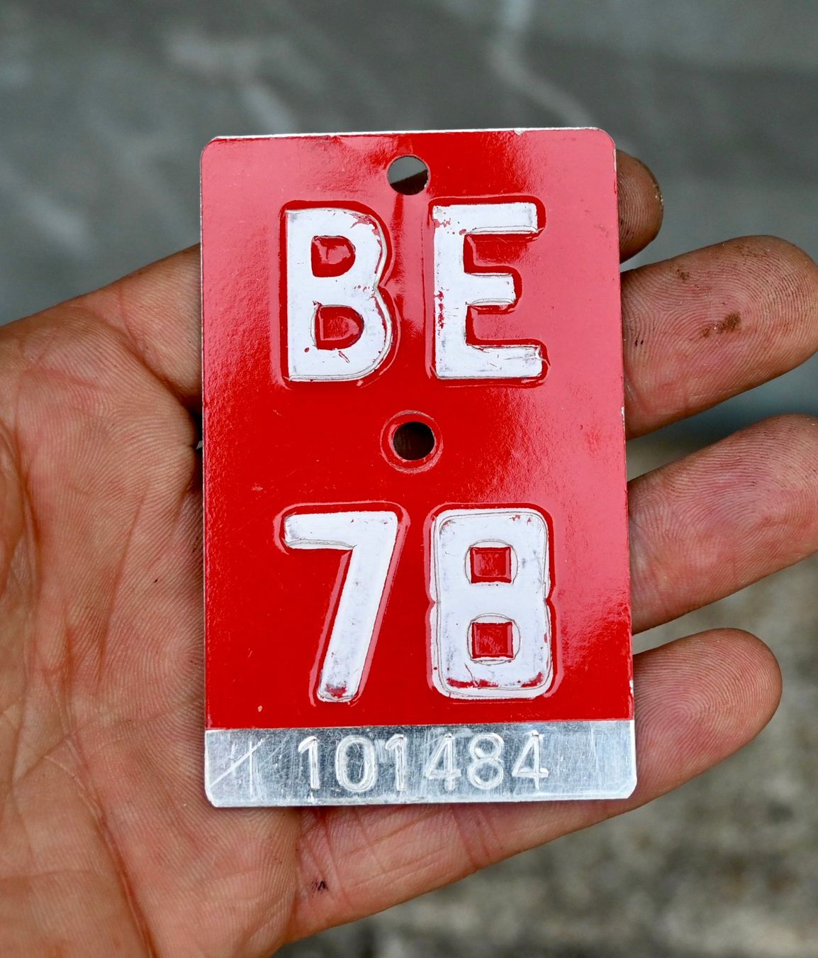 Insegne: Velonummer BE 78 von 1978 – Usato da Pfaffhausen venduto da mono_rec