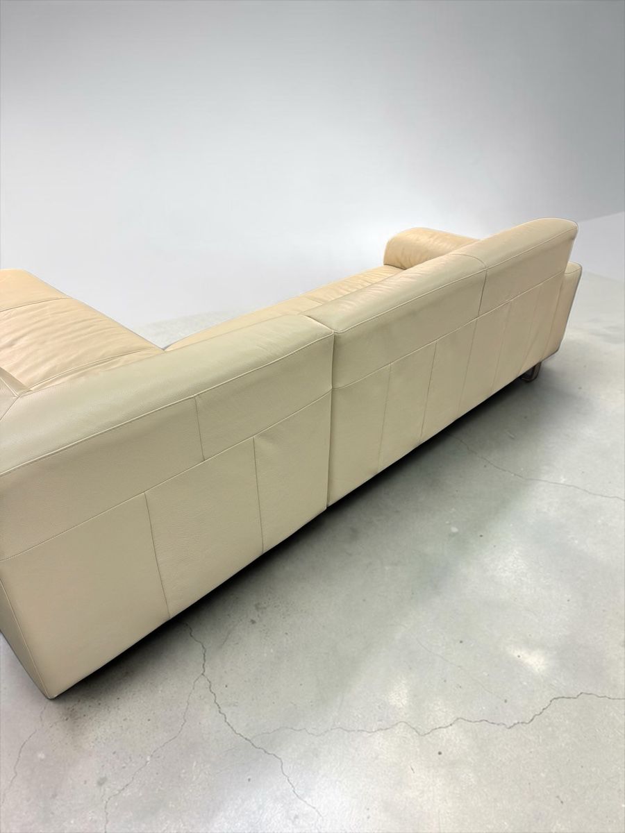 Pfister Sofas: Pfister-Ecksofa aus Echtleder, pistazien-beige – Gebraucht aus Bachenbülach von Sofalab.swiss 6