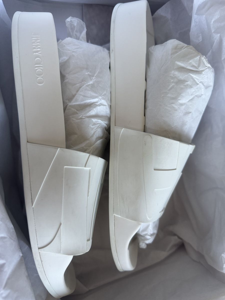 Jimmy Choo Scarpe da donna: Jimmy Choo Flip-Flops Gr.37 , weiss – Usato da Zumikon venduto da DamenFashionShop 4