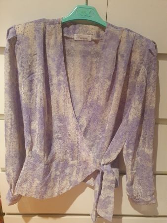 Blusa elegante in seta, con bottoni perla tg. 50 IT