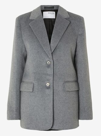 Neu Schurwollblazer Selected Femme grau meliert XS S Drykorn