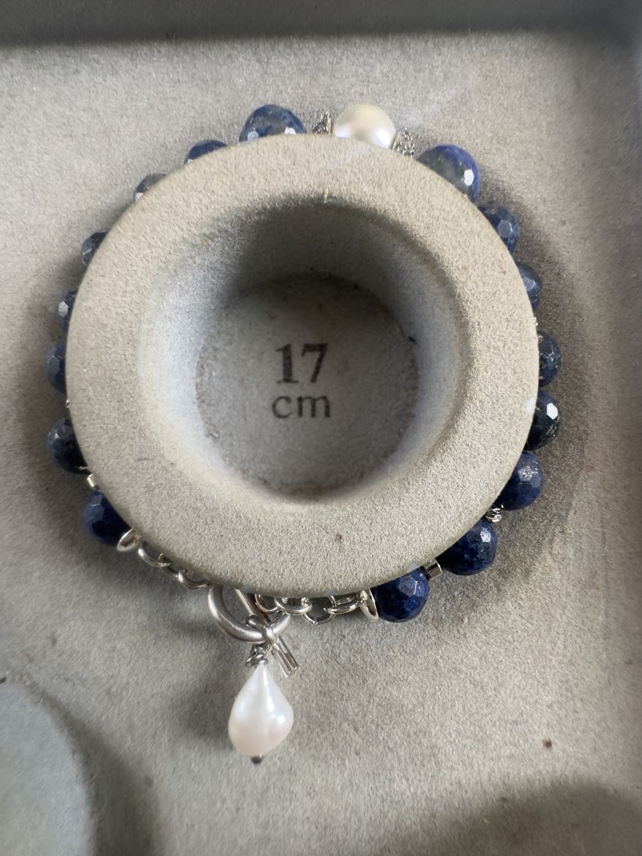 Armbänder & -reifen: Armband mit Lapislazuli und Perlen – Neu und originalverpackt aus Kriens von Hortensie6 3