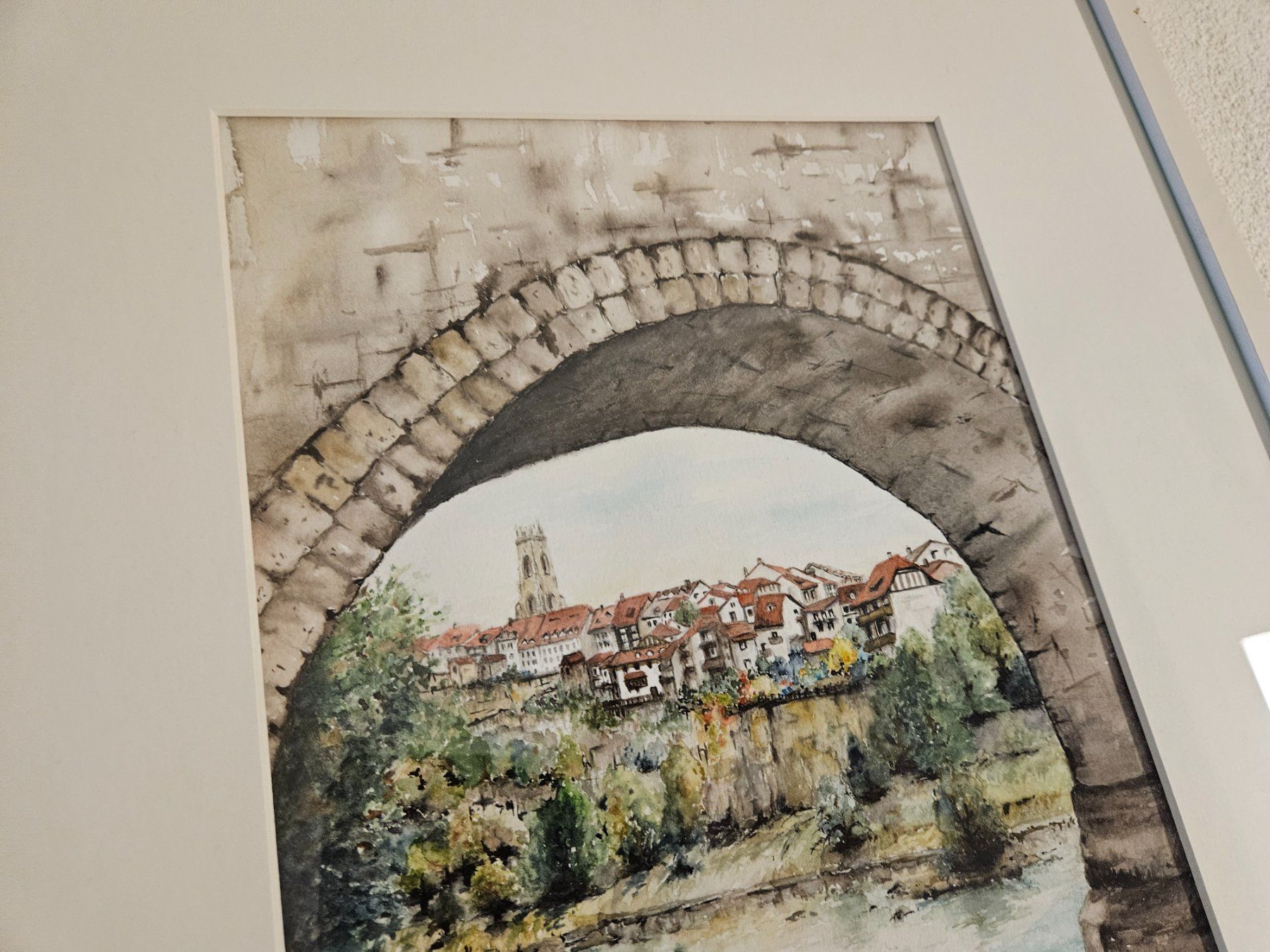 Dipinti: Aquarelle de Fribourg – Usato da Villars-sur-Glane venduto da Bolinot 1