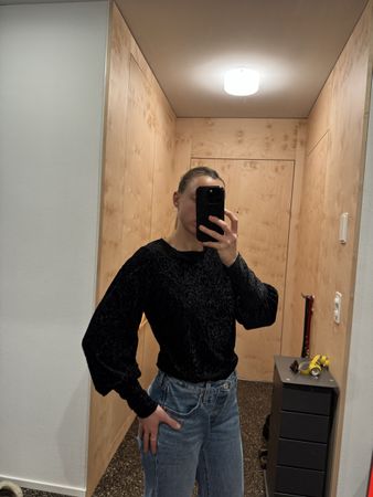 Vintage Ralph Lauren black blouse top size S-M