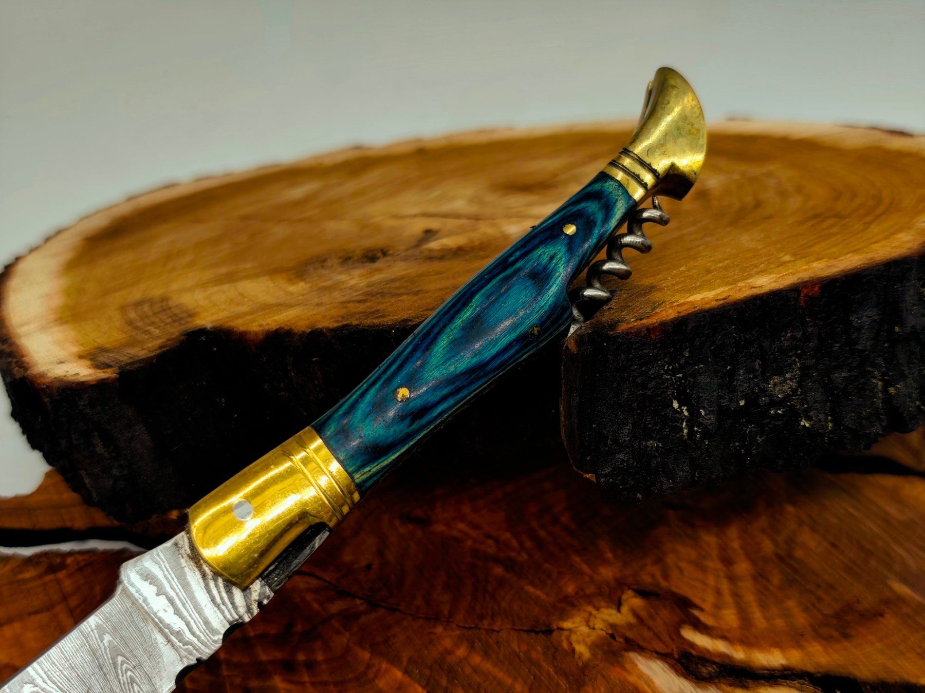 Accessori: Laguiole Damast Messer Klappmesser echtes Damastmesser – Nuovo e nell'imballaggio originale da Arlesheim venduto da Premius_1 5