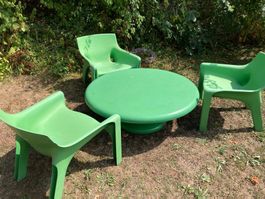 Gartentisch Set Artemide Tessera grün Zustand gebraucht