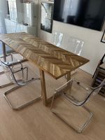 Esstisch Holz Akazien mit Fischgrätmuster Grösse 200x80