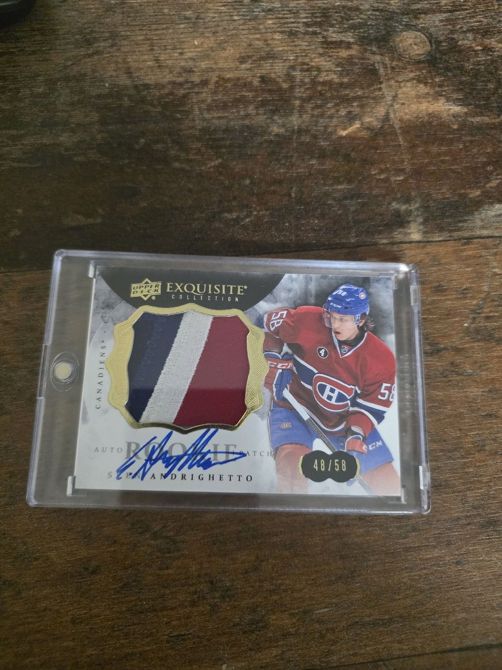 NHL Carte collezionabili: Sven Andrighetto Jersey Patch Karte NHL – Nuovo (secondo la descrizione) da Kilchberg ZH venduto da BlaugelbeMacht1921