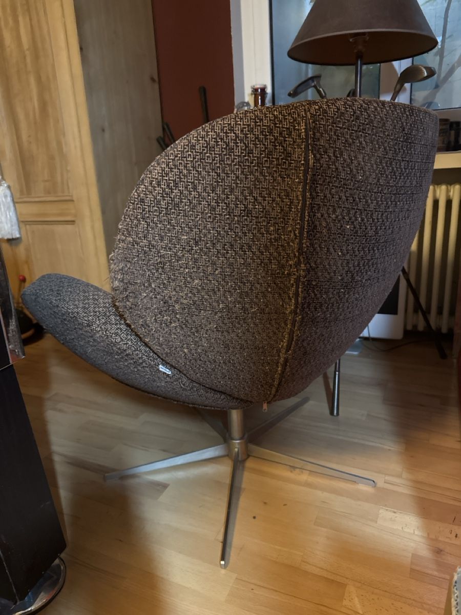 Boconcept Sessel: BoConcept Drehsessel braun gemustert mit Metallfuss – Gebraucht aus Bettingen von oli_kjb2 1