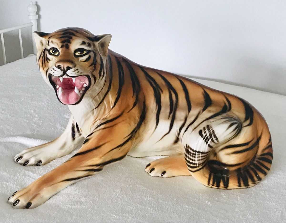 Statuette: Keramik Tiger – Usato da Münsingen venduto da Goldvreneli1897