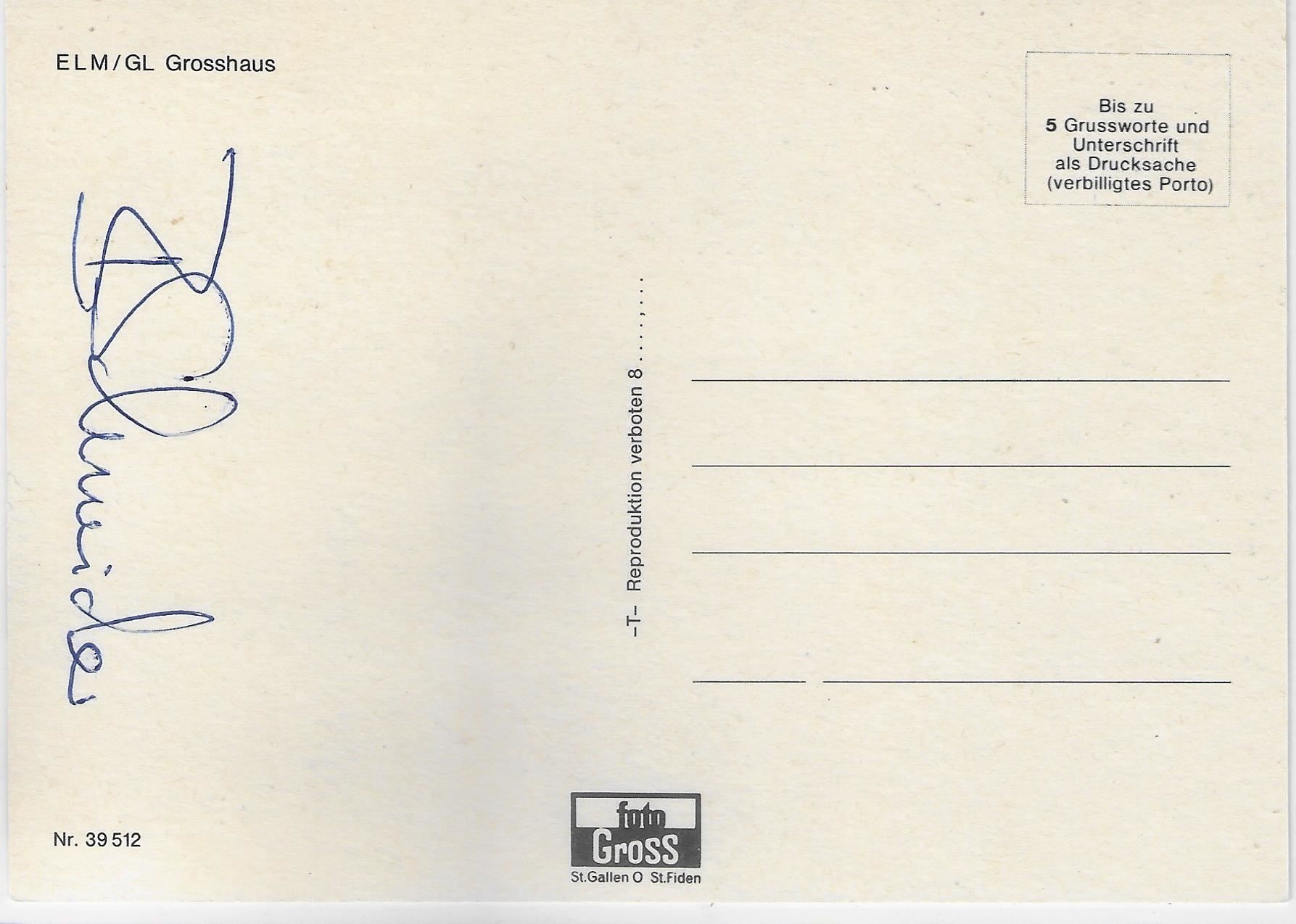 Cartes postales: Elm GL - Grosshaus – D'occasion à Ettingen par Kartenplanet 1