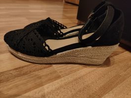 schicke Pumps, Damenschuhe mit Keilabsatz, schwarz