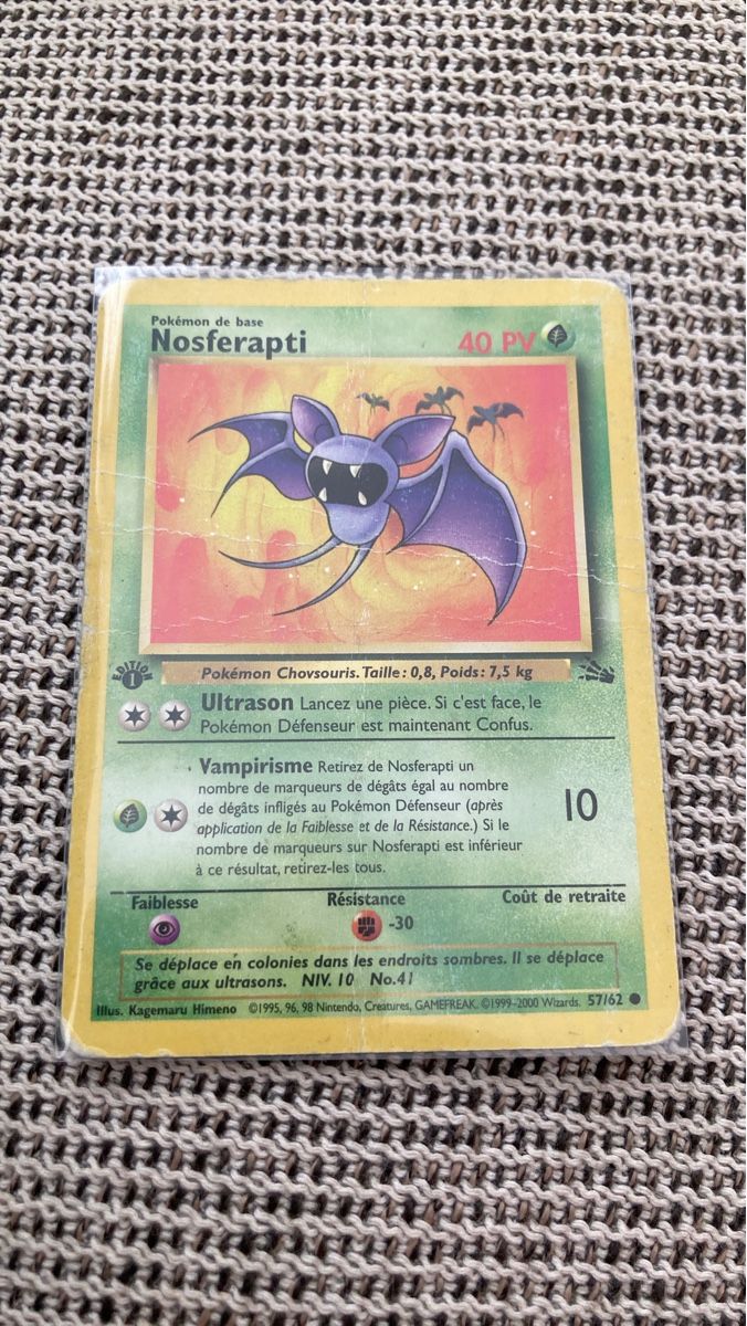Pokémon Carte collezionabili: Nosferapti 57/62 (1st Edition) – Usato da Neuchâtel venduto da Tradeboi