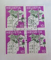 Briefmarken Helvetia 4-er Block gestempelt 07.07.77