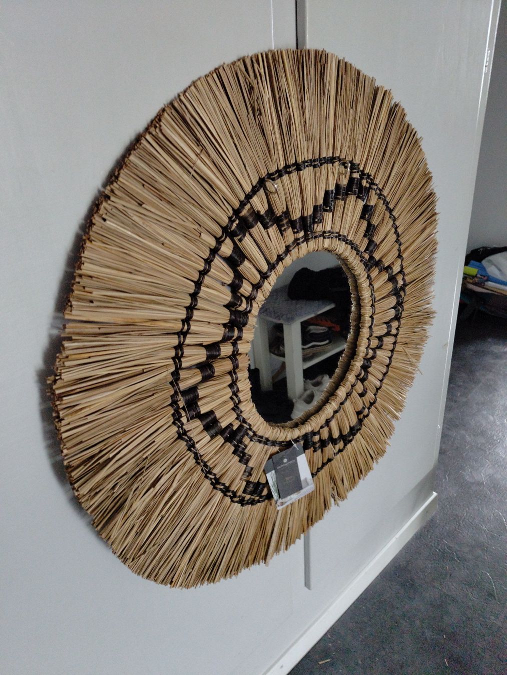 Specchi: Moderner Spiegel aus echtem Rattan 78 cm – Nuovo e nell'imballaggio originale da Scherz venduto da texmanu 4