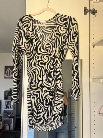 Stylish Zebra Print Wrap Dress
