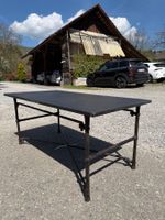Gusseisen Salontisch mit Schieferplatte