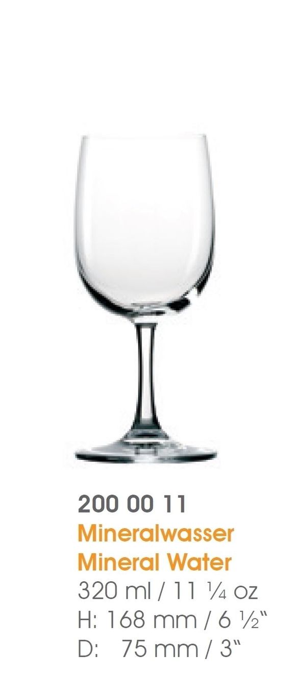 Bicchieri: Glas, CLL, 6x  Mineralwassergläser, 320 – Nuovo e nell'imballaggio originale da Wettingen venduto da kochshop 1