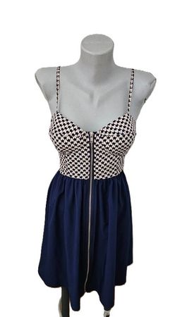 Kleid Gr. S - Navy mit Herzli Print - Neuwertig Rockabilly
