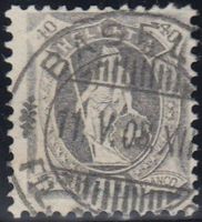 97A mit Vollstempel Basel 11.5.1908, Faserpapier