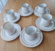 Kaffeeservice Weimar Porzellan 6 Tassen mit Untertassen