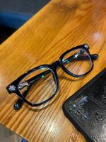 Brille schwarz mit silbernen Applikationen guter Zustand
