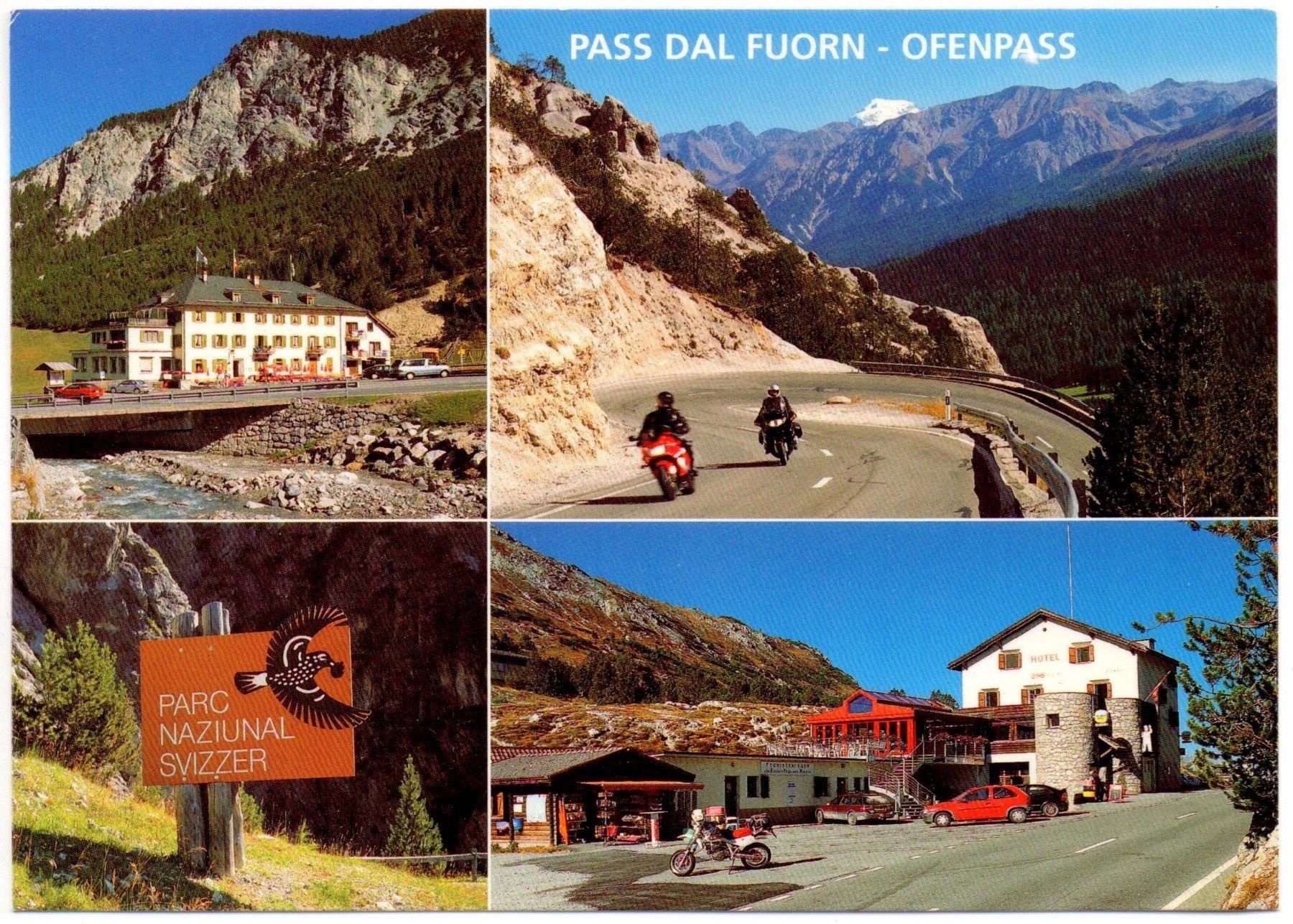 Cartoline postali: VAL MUSTAIR Ofenpass mit Motorrad, Töff – Usato da Jona venduto da philajona