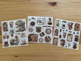 Sticker Aufkleber Scrapbook Kaffee Coffee Nostalgie 9