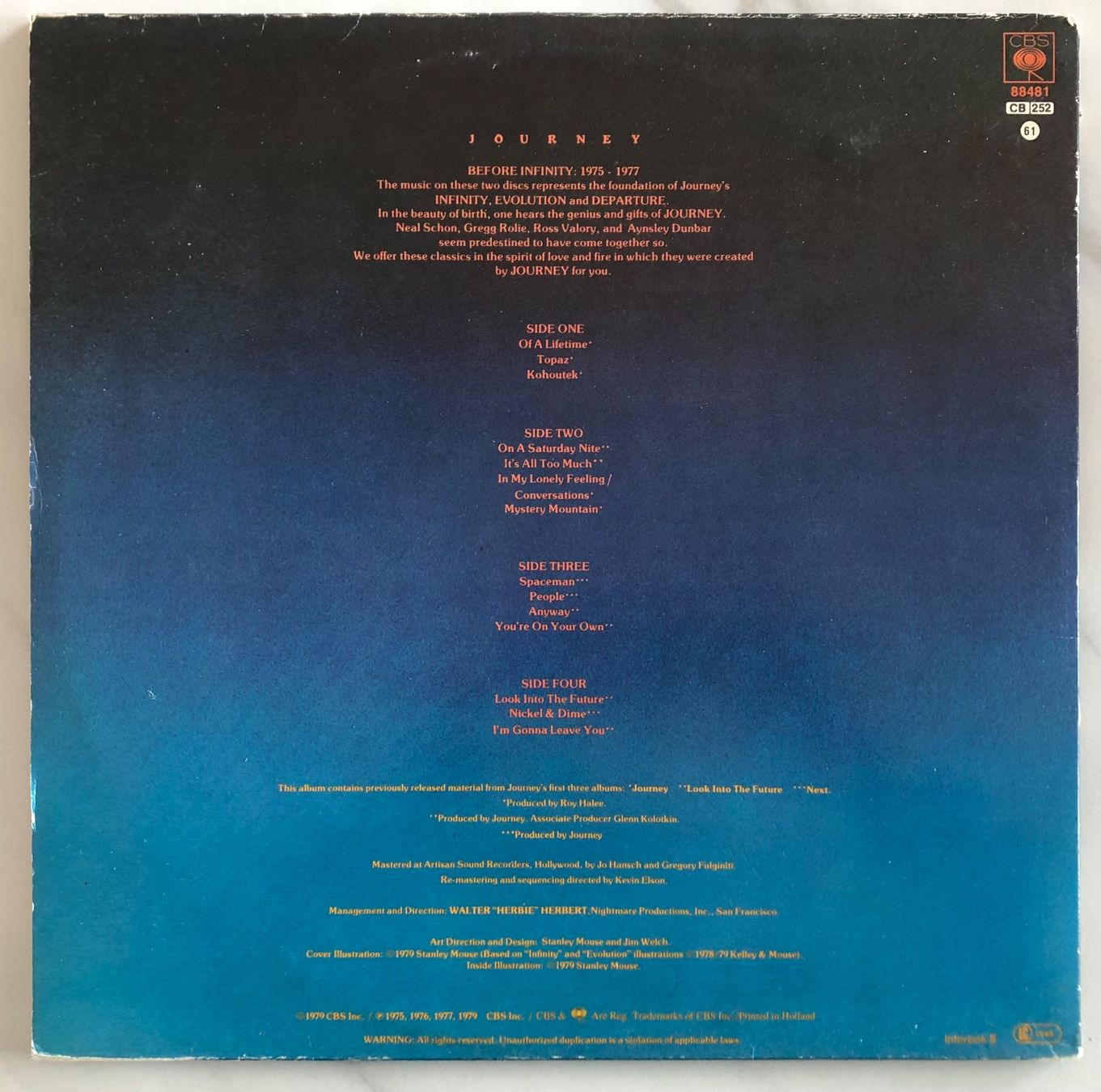Vinyles: JOURNEY - IN THE BEGINNING – D'occasion à Poliez-Pittet par Newtown-Records 1