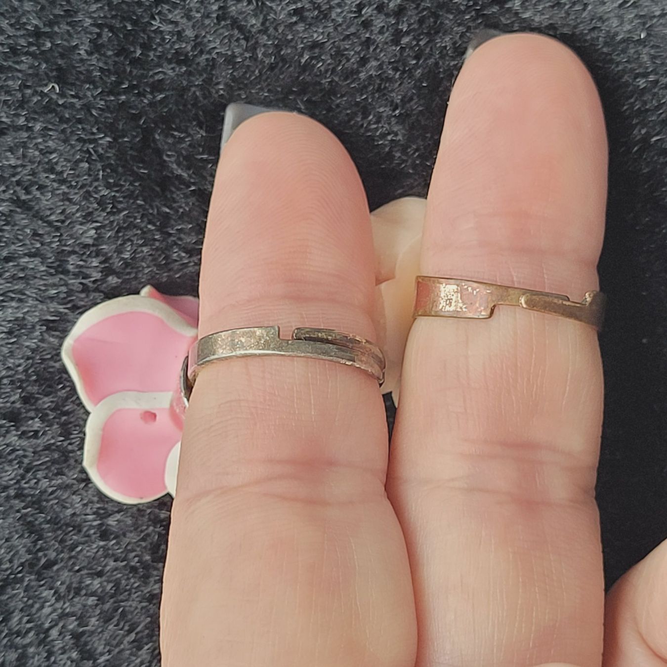 Anelli: Finger- Ring , 2 x, Vintage, Rosen – Usato da SCHÜBELBACH venduto da CoKaHa 8