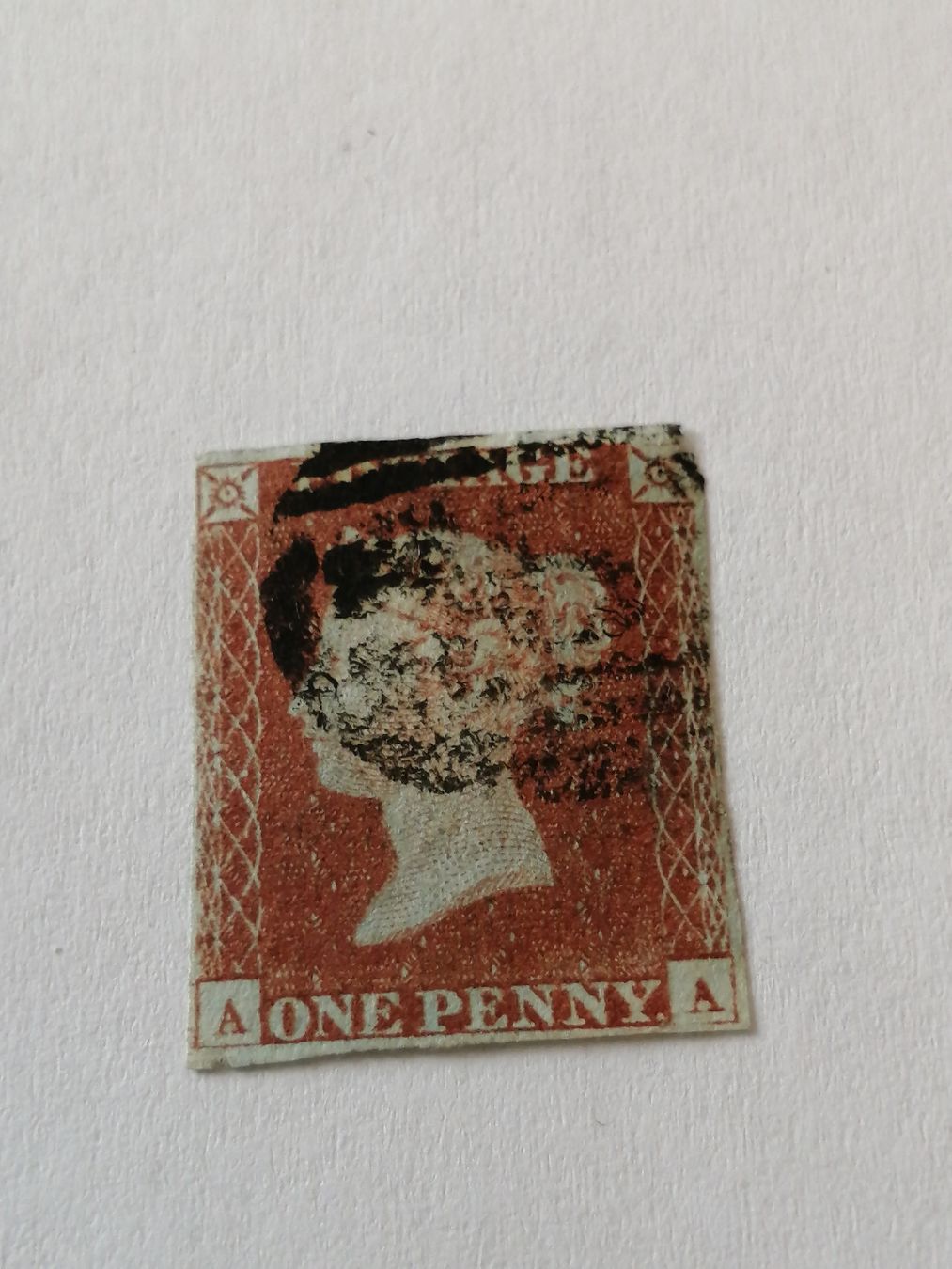 Alle Briefmarken: One Penny Red 1846 – Gebraucht aus Happerswil von tschergi