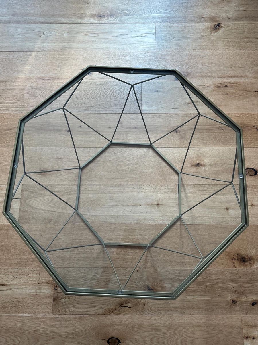 Tische: Couchtisch Geometrisch Glas Metall Messing Optik – Neu (gemäss Beschreibung) aus Basel von romaeasmil 3