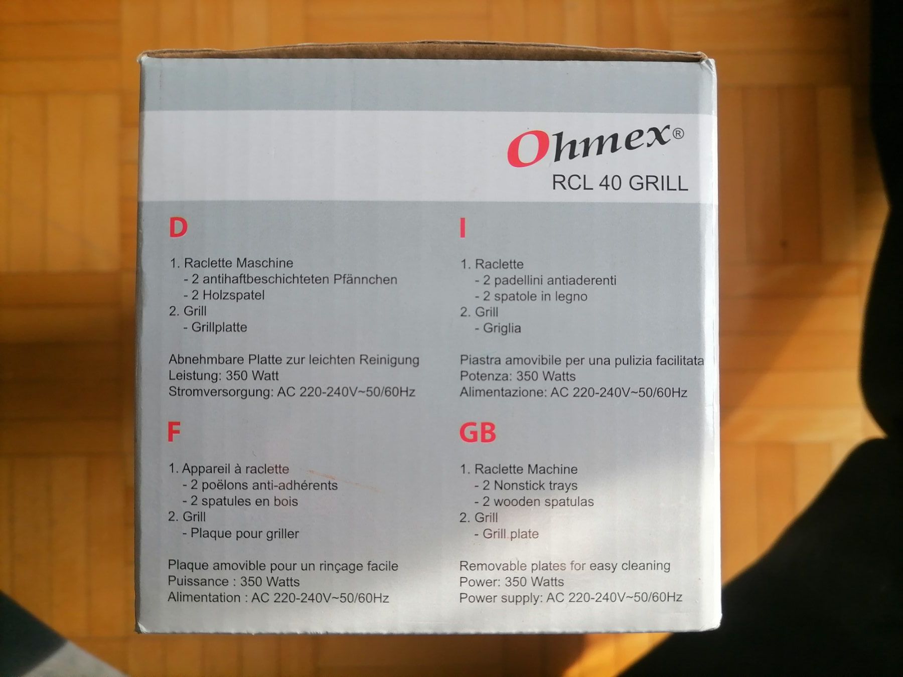 Ohmex Elettrodomestici da cucina: Raclette Grill – Nuovo e nell'imballaggio originale da Zug venduto da LucaLab 1