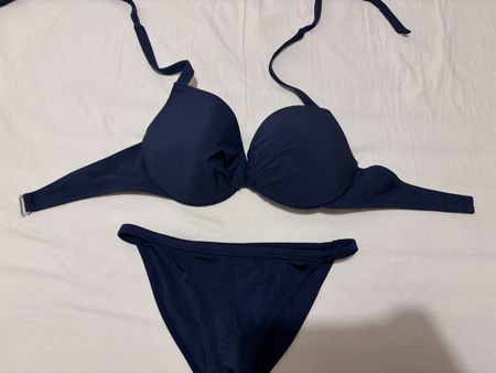 Costume blu nuovo donna 75D - Small
