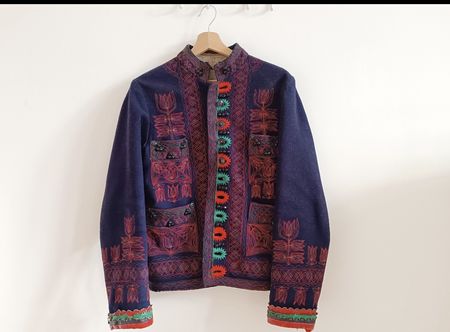 Trachtenjacke bestickt Wolle Vintage Gr. S Tracht Folklore B
