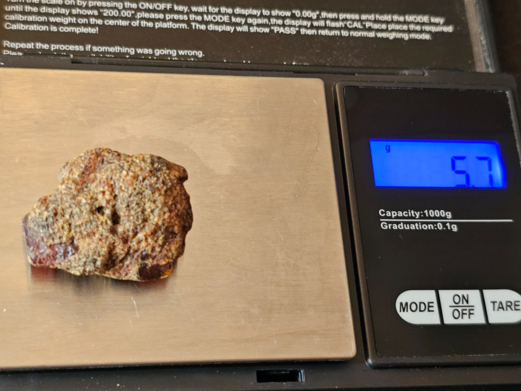 Minerali & Pietre curative: 5,7 gr Rohbernstein echt Roh Bernstein baltisch raw rot – Nuovo (secondo la descrizione) da Riedt b. Erlen venduto da Gottestraene 8