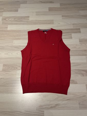 J.Lindeberg Merino Pullunder – rot, ärmellos