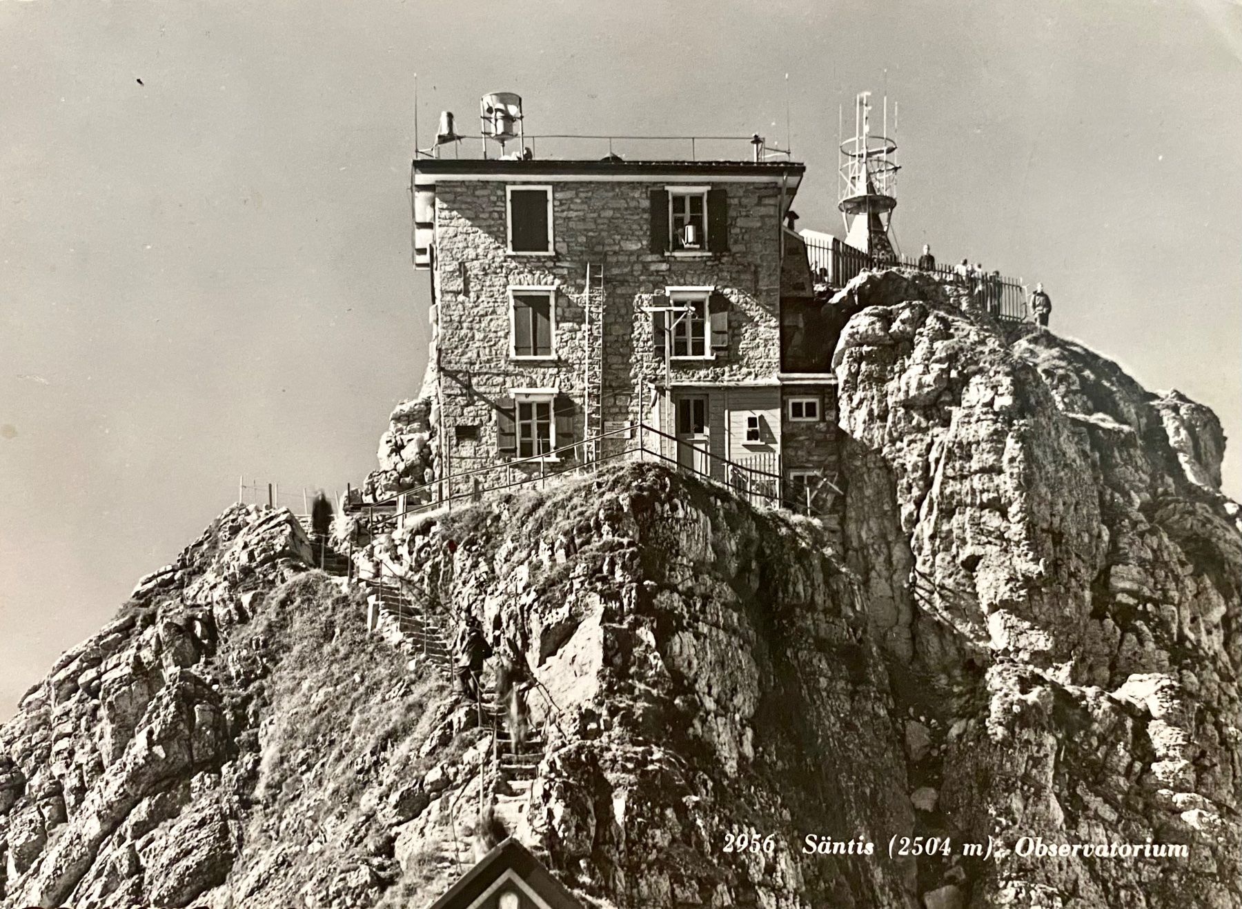 Ansichtskarten: 1949 SÄNTIS mit Observatorium - Berghotel Säntis – Gebraucht aus Root von ENGLAND-TREASURES 1