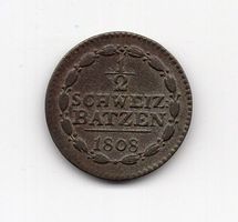 (2190) Thurgau, ½ Batz 1808, unz