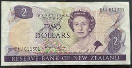 Seltene 2 Dollar Note, Neuseeland, mit Queen Elizabeth!