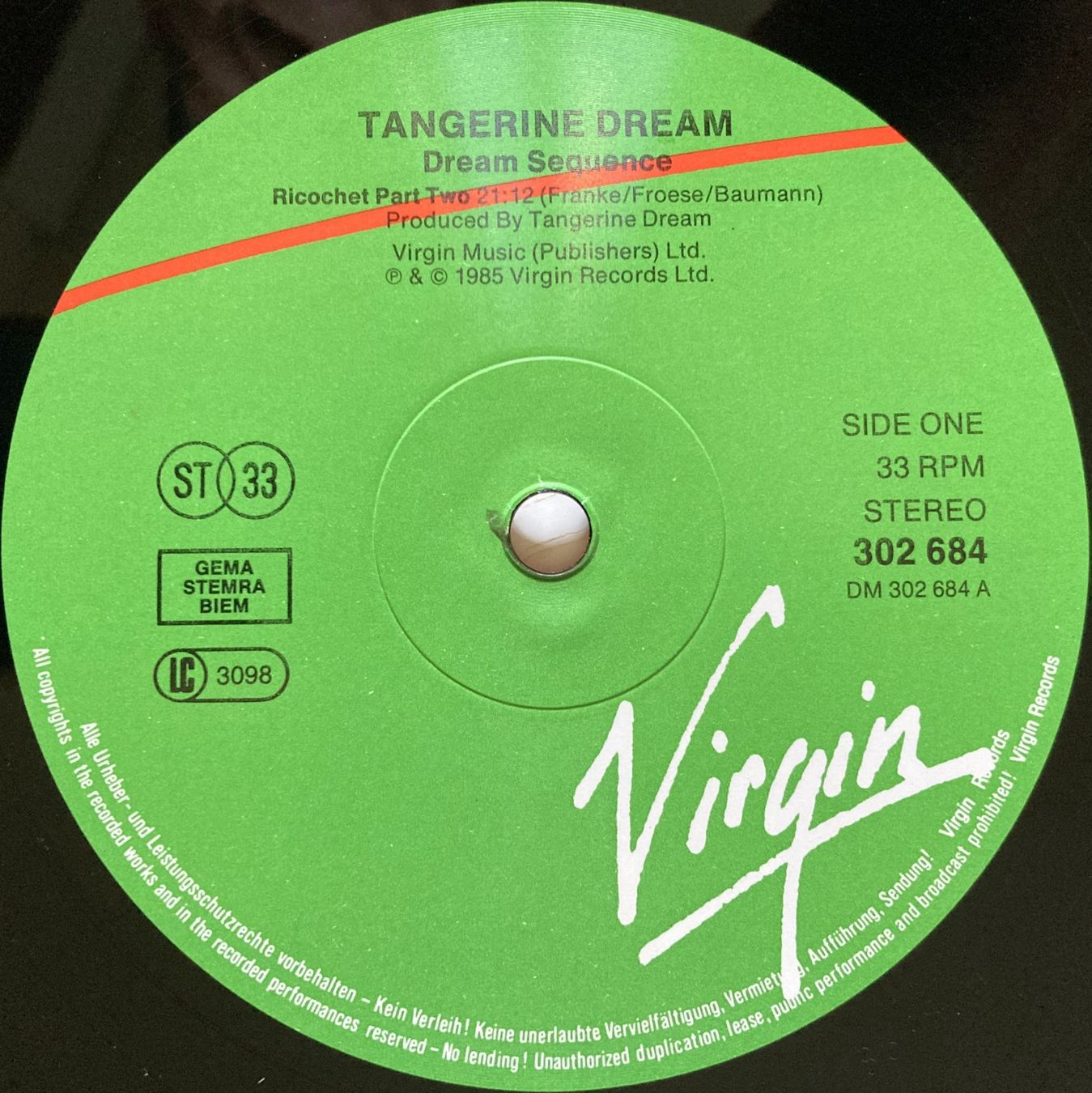 Schallplatten: TANGERINE DREAM - DREAM SEQUENCE – Gebraucht aus Bottens von hotter-than-hell 3