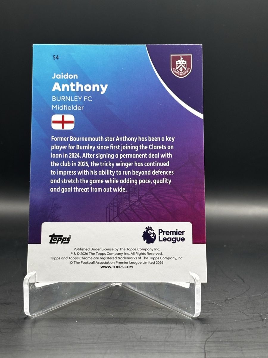Topps Carte collezionabili: Topps Chrome Jaidon Anthony Premier League  – Nuovo (secondo la descrizione) da Magden venduto da LegacyCards 1
