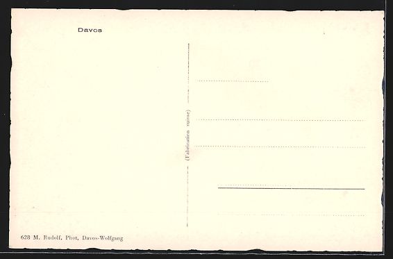 Cartoline postali: Davos, Blick auf den Ort vom Wanderweg a – Usato da Berlin venduto da bartko-reher 1