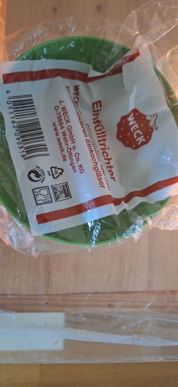 Sonstige antike Technik & Geräte: WECK Einfülltrichter für Einkochgläser neu – Neu und originalverpackt aus Luzern von Briefmarkentaube
