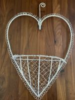 Herz Wandkorb Dekoration Draht Shabby Chic