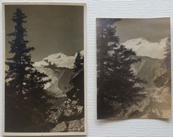Saas-Fee: AK und Foto, am Weg nach Saas-Fee, 1919-20